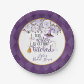 Diese Hexe wird angeheftet Papierplatte - Custom Pappteller (Vorderseite)