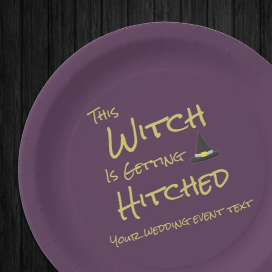 Diese Hexe wird angeheftet Pappteller