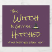 Diese Hexe wird angeheftet Schaumweinetikett (Einzelnes Label)