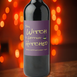 Diese Hexe wird angeheftet Weinetikett