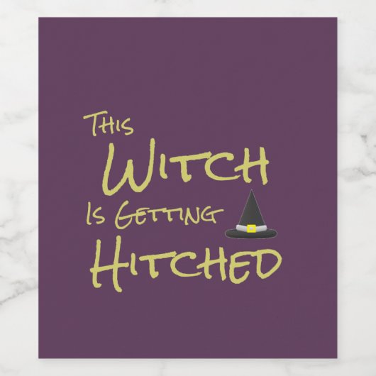 Diese Hexe wird angeheftet Weinetikett (Einzelnes Label)