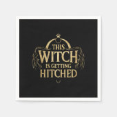 Diese Hexe wird Hallo Wedding Bride Hitched Serviette (Vorderseite)