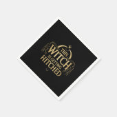 Diese Hexe wird Hallo Wedding Bride Hitched Serviette (Ecke)