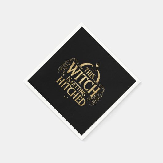 Diese Hexe wird Hallo Wedding Bride Hitched Serviette (Ecke)