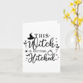 Diese Hexe wird Hitched Herbst Thanksgi Karte (Gelbe Blume)