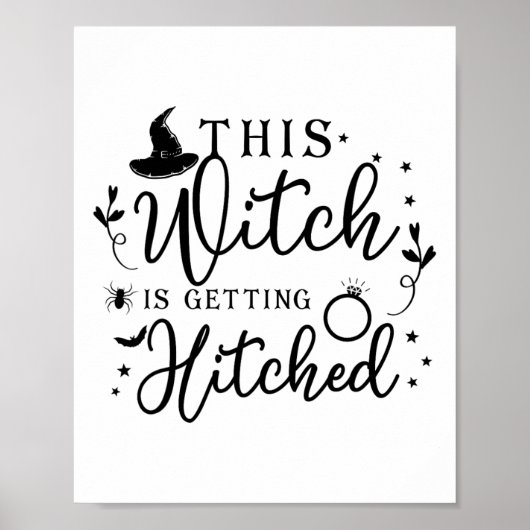 Diese Hexe wird Hitched Herbst Thanksgi Poster (Vorne)