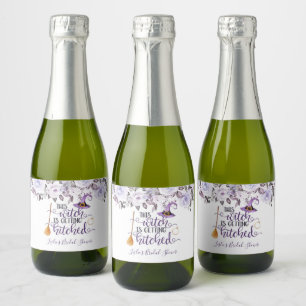 Diese Hexe wird Hitched Mini Sparkling Wein Schaumweinetikett