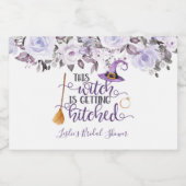 Diese Hexe wird Hitched Mini Sparkling Wein Schaumweinetikett (Einzelnes Label)