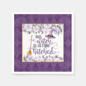 Diese Hexe wird Napkin - Floral Hitched Serviette (Vorderseite)