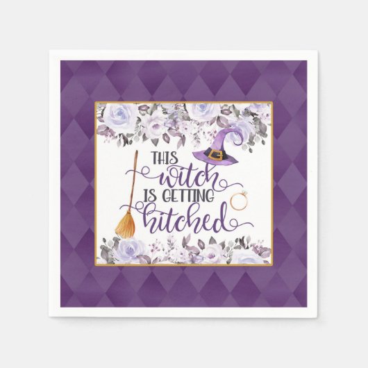 Diese Hexe wird Napkin - Floral Hitched Serviette (Vorderseite)