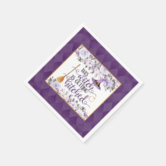 Diese Hexe wird Napkin - Floral Hitched Serviette (Ecke)