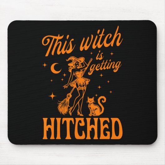 Diese Hexe wird von Bychelorette Hallowe getroffen Mousepad (Vorne)