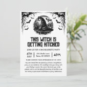 Diese Hexe wird von Junggeselinnen-Abschied getrof Einladung (Stehend Vorderseite)