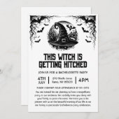 Diese Hexe wird von Junggeselinnen-Abschied getrof Einladung (Vorne/Hinten)