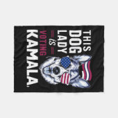 Diese Hundedame wählt Kamala Fleecedecke (Vorderseite (Horizontal))