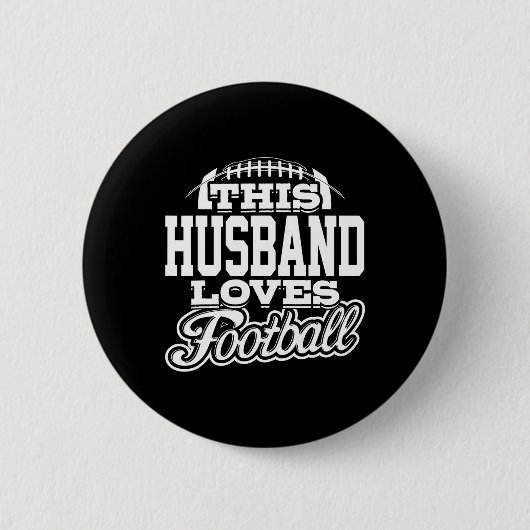 Diese Husband Lieben Fußball - Weiße Variante Button (Vorderseite)