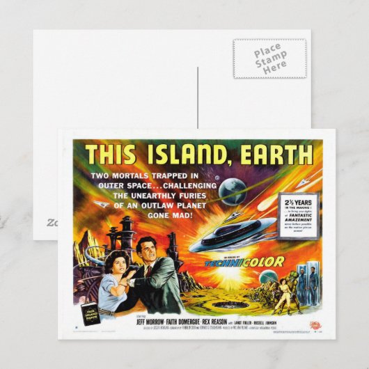 DIESE INSEL, ERDE POSTKARTE (Vorne/Hinten)