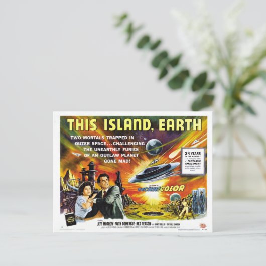 Diese Island Earth Classic Film Poster Postkarte (Stehend Vorderseite)