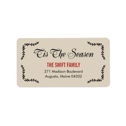 Diese Jahresanschlusstafeln Adressaufkleber (Vorne)