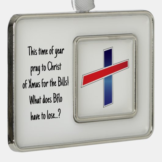 Diese Jahreszeit... Bete zu Weihnachten Rahmen-Ornament Silber (Rechts)