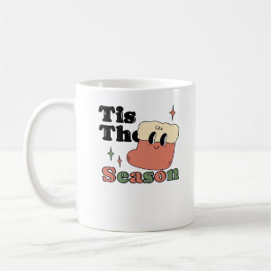 Diese Jahreszeit Groovy Retro Vintage Weihnachtsma Kaffeetasse