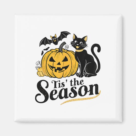 Diese Jahreszeit Halloween Bats Pumpkin Fall Funny Magnet (Vorne)