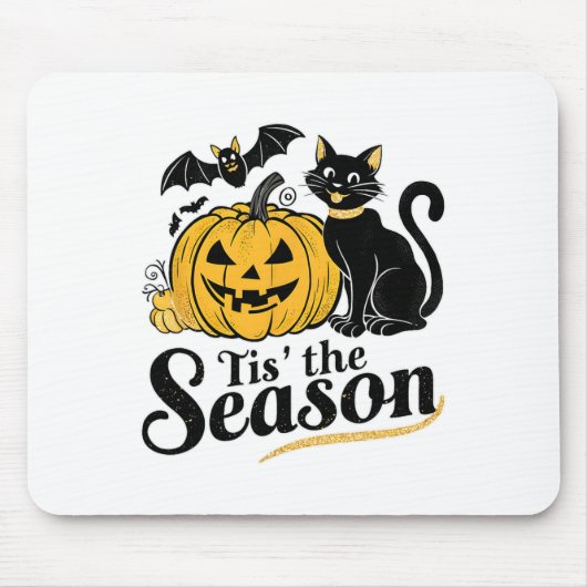 Diese Jahreszeit Halloween Bats Pumpkin Fall Funny Mousepad (Vorne)