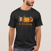 Diese Jahreszeit Halloween Pumpkin Kaffee Fußball  T-Shirt (Vorderseite)