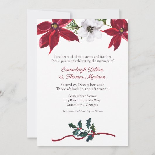 Diese Jahreszeit ist Verheiratet für die Hochzeit Einladung (Rückseite)