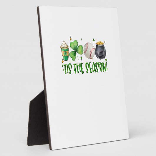 Diese Jahreszeit Latte Patricks Day Baseball Fotoplatte (Seite)