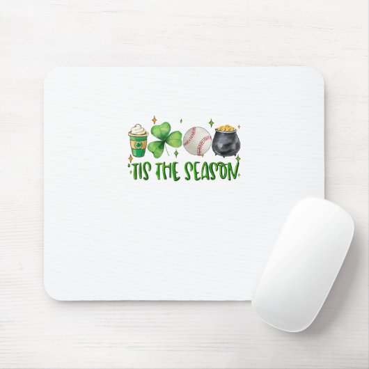 Diese Jahreszeit Latte Patricks Day Baseball Mousepad (Mit Mouse)