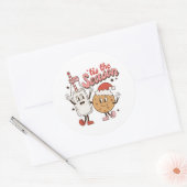 Diese Jahreszeit Milch Kekse Wort Art Retro Runder Aufkleber (Umschlag)