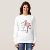 Diese Jahreszeit, Niedliche Skaten Flamingo mit Wr Sweatshirt (Vorne ganz)
