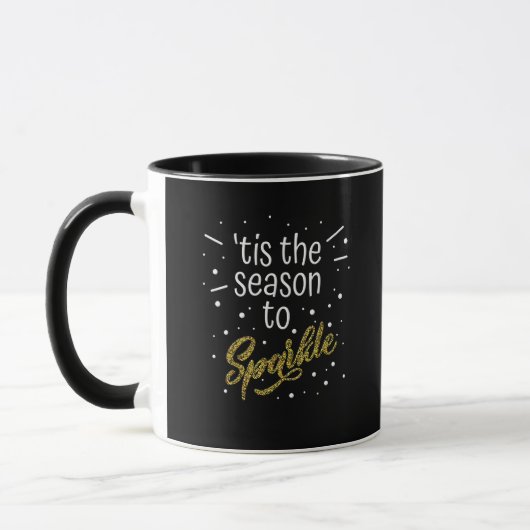 Diese Jahreszeit zu Sparkle Weihnachtsfest Funny Tasse (Links)
