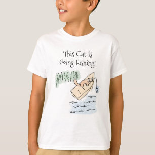 "Diese Katze ist" Cartoon Serie Fischen T-Shirt