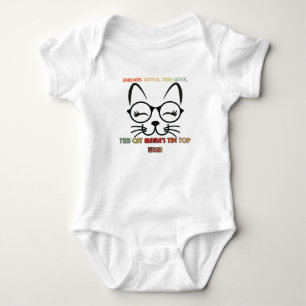 Diese Katze ist der oberste Wunsch. Baby Strampler