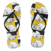 Diese Katze schläft. Badesandalen (Fußbett)