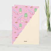 Diese Katzenlebensdauer - Foto und Text-Rosa-Karte Karte (Rückseite)