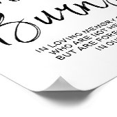 Diese Kerze brennen Memorial 8x10 Zeichen Poster (Ecke)