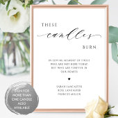 Diese Kerze brennt, im Gedächtniszeichen Poster