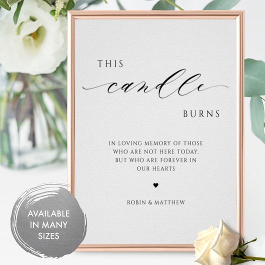 Diese Kerze brennt, im Gedächtniszeichen Poster