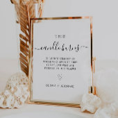 Diese Kerze brennt, im Gedächtniszeichen Sockelschild