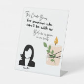 Diese Kerze brennt in einem liebenden Erinnerungss Sockelschild (Vorderseite)