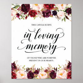 Diese Kerze brennt in einem liebenden Memorial Sig Poster