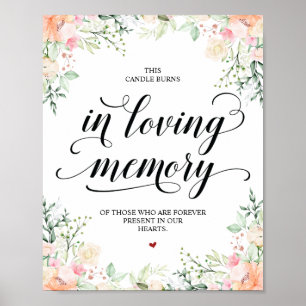 Diese Kerze brennt in einem liebenden Memorial Sig Poster