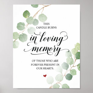 Diese Kerze brennt in einem liebenden Memorial Sig Poster