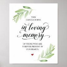 Diese Kerze brennt in einem liebenden Memorial Sig