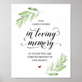 Diese Kerze brennt in einem liebenden Memorial Sig Poster