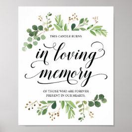 Diese Kerze brennt in einem liebenden Memorial Sig Poster