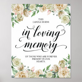 Diese Kerze brennt in einem liebenden Memorial Sig Poster